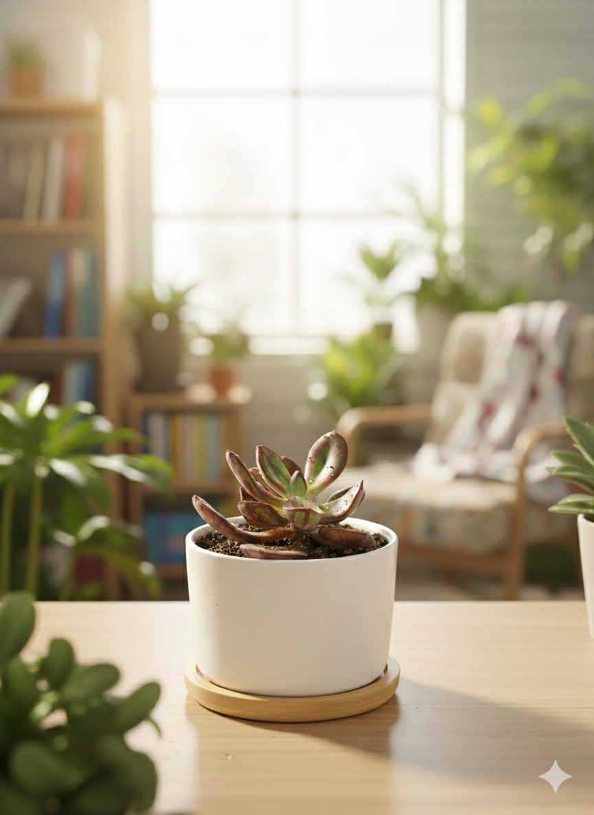Modern Ceramic Potted Succulent